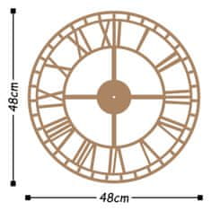 Wallity Dekoratívne nástenné hodiny Pulos 48 cm medené