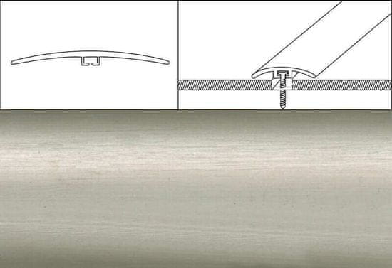 Effector Prechodové lišty A64 - NARÁŽACIE šírka 4 x výška 0,5 x dĺžka 93 cm - inox