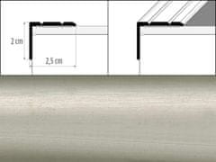 Effector Prechodové lišty A36 - SCHODOVÉ šírka 2,5 x výška 2 x dĺžka 90 cm - inox