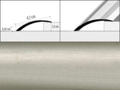 Effector Prechodové lišty A48 - SAMOLEPIACE šírka 4,1 x výška 0,62 x dĺžka 100 cm - inox
