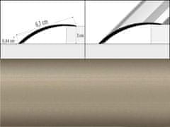 Effector Prechodové lišty A49 - SAMOLEPIACE šírka 6,1 x výška 0,82 x dĺžka 200 cm - šampaň