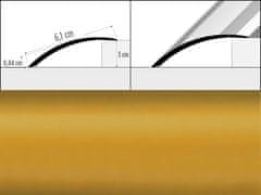 Effector Prechodové lišty A49 - SAMOLEPIACE šírka 6,1 x výška 0,82 x dĺžka 200 cm - zlatá