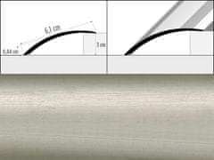 Effector Prechodové lišty A49 - SAMOLEPIACE šírka 6,1 x výška 0,82 x dĺžka 100 cm - inox