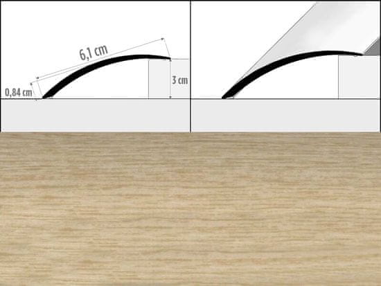 Effector Prechodové lišty A49 - SAMOLEPIACE šírka 6,1 x výška 0,82 x dĺžka 200 cm - sosna biela