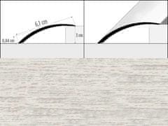Effector Prechodové lišty A49 - SAMOLEPIACE šírka 6,1 x výška 0,82 x dĺžka 100 cm - dub wanilia