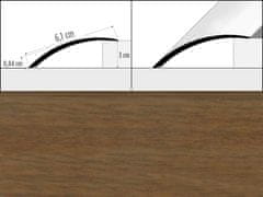 Effector Prechodové lišty A49 - SAMOLEPIACE šírka 6,1 x výška 0,82 x dĺžka 100 cm - orech chile