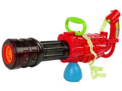 Lean-toys Pištoľ na mydlové bubliny červená