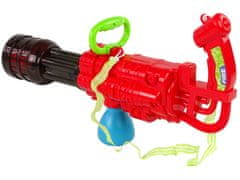 Lean-toys Pištoľ na mydlové bubliny červená