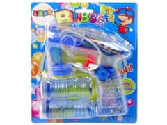 Lean-toys Pištoľ na mydlové bubliny Svetlá transparentné