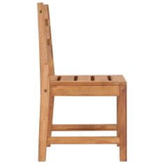 Vidaxl Záhradné stoličky 8 ks teak z masívneho dreva