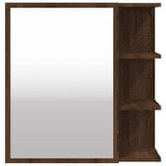 Vidaxl Zrkadlová skrinka hnedý dub 62,5x20,5x64 cm spracované drevo