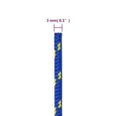 Vidaxl Lodné lano modré 3 mm 100 m polypropylén