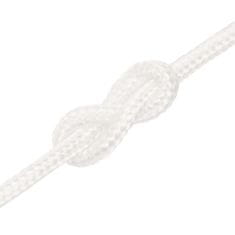 Vidaxl Lodné lano biele 4 mm 50 m polypropylén