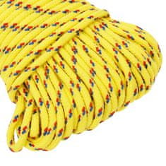 Vidaxl Lodné lano žlté 3 mm 50 m polypropylén
