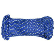 Vidaxl Lodné lano modré 4 mm 50 m polypropylén