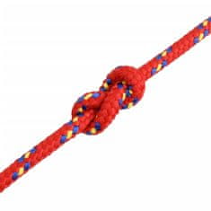 Vidaxl Lodné lano červené 8 mm 25 m polypropylén