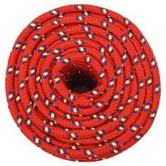 Vidaxl Lodné lano červené 14 mm 25 m polypropylén