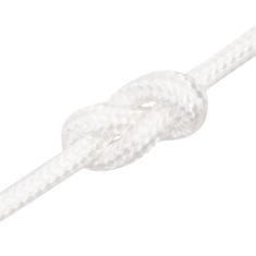 Vidaxl Lodné lano biele 10 mm 100 m polypropylén