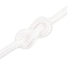 Vidaxl Lodné lano biele 16 mm 25 m polypropylén