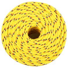 Vidaxl Lodné lano žlté 8 mm 100 m polypropylén