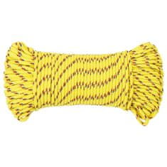 Vidaxl Lodné lano žlté 3 mm 50 m polypropylén