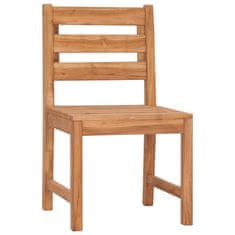 Vidaxl Záhradné stoličky 8 ks teak z masívneho dreva