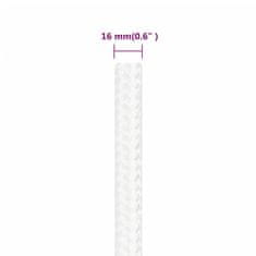 Vidaxl Lodné lano biele 16 mm 100 m polypropylén