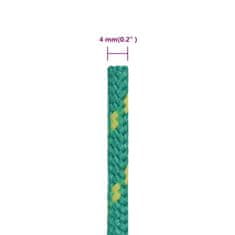 Vidaxl Lodné lano zelené 4 mm 50 m polypropylén