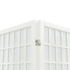 Vidaxl Skladací paraván s 4 panelmi, japonský štýl 160x170 cm biely