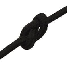 Vidaxl Pracovné lano čierne 3 mm 25 m polyester