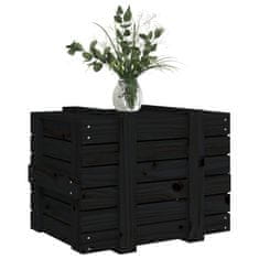 Vidaxl Úložný box čierny 58x40,5x42 cm masívna borovica