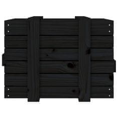 Vidaxl Úložný box čierny 58x40,5x42 cm masívna borovica