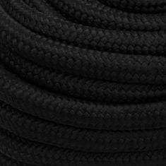 Vidaxl Pracovné lano čierne 20 mm 25 m polyester