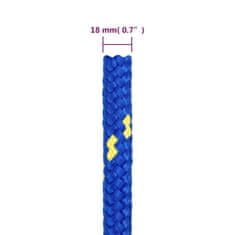 Vidaxl Lodné lano modré 18 mm 25 m polypropylén
