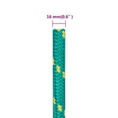 Vidaxl Lodné lano zelené 16 mm 250 m polypropylén