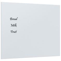 Vidaxl Nástenná magnetická tabuľa biela 60x50 cm tvrdené sklo