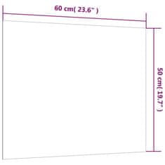 Vidaxl Nástenná magnetická tabuľa biela 60x50 cm tvrdené sklo