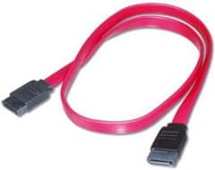 PremiumCord 0,5m dátový kábel SATA 1.5/3.0 GBit/s červený