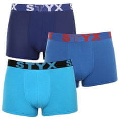 Styx 3PACK pánske boxerky športová guma modré (3G96789) - veľkosť S