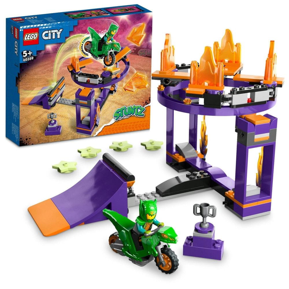 LEGO City 60359 Kaskadérska výzva s rampou a obručou