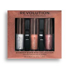 Makeup Revolution Súprava leskov na pery Shimmer Bomb Mini Collection