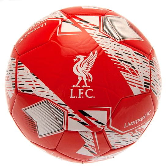 FAN SHOP SLOVAKIA Futbalová Lopta Liverpool FC, Veľkosť 5, Biela s Červeným Znakom LFC