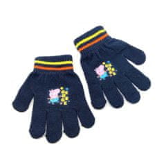 Eplusm Chlapčenské prstové rukavice Peppa Pig - George, Veľkosť: Modrá