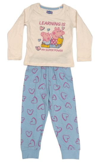 Eplusm Dievčenské bavlnené pyžamo Peppa Pig Super Power
