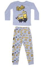 Eplusm Chlapčenské bavlnené pyžamo Mimoni Bello 116 / 5–6 rokov Sivá