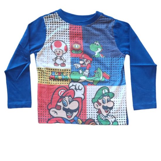 SETINO Chlapčenské tričko s dlhým rukávom Super Mario