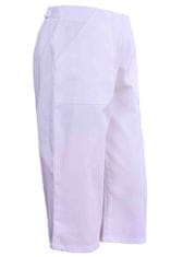 BORTEX Nohavice biele 3/4 na pevný pás dámske (100% bavlna) 56/170