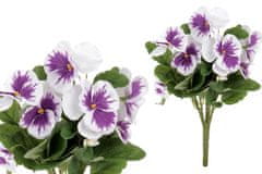Autronic Kvetina umelá. Maceška, farba bielo-fialová KT7185