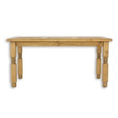 eoshop Jedálenský stôl ST700, 80x76x80, borovica, vosk (Dĺžka: 80, Farba dreva: Biely vosk)
