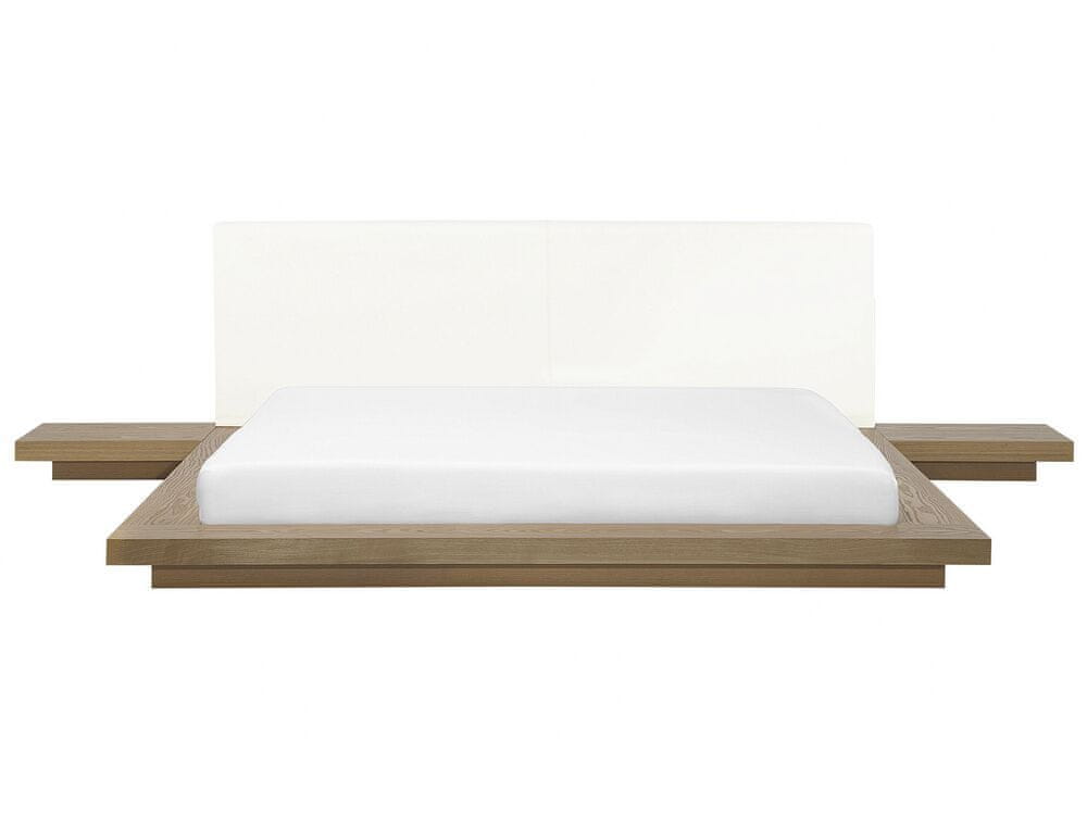 Beliani Drevená japonská posteľ svetlohnedá 180x200 cm ZEN